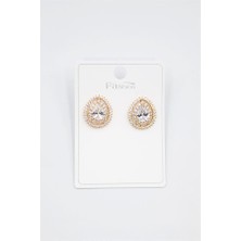 Öfi Damla Taşlı Küpe - Altın