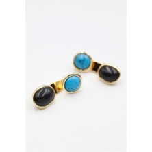 Öfi Taşlı Küpe - Altın