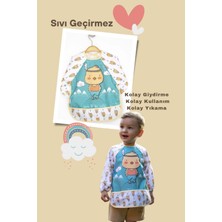 Madebyalm Sıvı Geçirmez Mama Önlüğü Ayıcık Modeli 6-24 Ay Uyumlu Uzun Kollu