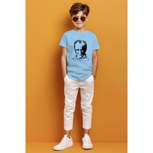 Adabebek Kemal Atatürk Imzalı Gölgeli Baskılı Erkek Çocuk T-Shirt