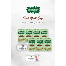 Doğadan 7'li  Yeşil Çay Chai Poşet Bardak Çay + Pamuk