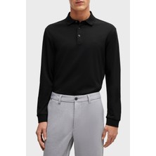 Boss Logolu Interlok Pamuklu Polo Yaka T Shirt Erkek Polo Yaka T Shirt 50468392 001