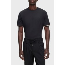 Boss Bisiklet Yaka Regular Fit Pamuklu Jarse T Shirt Erkek T Shirt 50501097 001