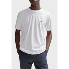 Boss Streç Pamuklu Bisiklet Yaka Regular Fit T Shirt Erkek T Shirt 50506373 100