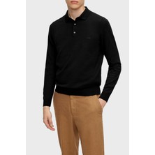Boss Yünlü Regular Fit Polo Yaka Kazak Erkek Kazak 50476357 001