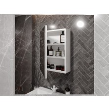 Taye  Beyaz Aynalı Banyo  Dolap