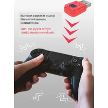 Teknoroket PS4 / PS5 Joystick - Bilgisayar Çevirici Kablosuz USB Adaptör