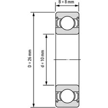 6000 Zz (Metal Kapaklı) Rulman 10X26X8