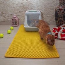 60X110 cm Kedi Tuvalet Önü Paspası Sarı