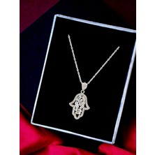 Alaja Silver Fatma Ana Eli Tasarım 925 Ayar Gümüş Kolye