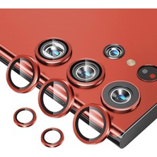 Bzontech Samsung S23 Ultra Kamera Koruyucu Red