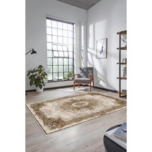 Evdeya Çiçekli Klasik Motifli Dijital Kaymaz Yıkanabilir Yolluk Mutfak Salon Halısı, Klasik-29-Kahve,