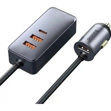 Ally Baseus Share Together Pps 120W 4 Portlu (3 Usb+1 Type-C) Hızlı Araç Şarjı 1.5m