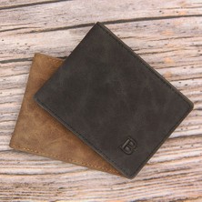 Xiaobaoyu Erkekler Moda Ince Cüzdan Pu Mini Para Çanta Harfler Kabartma Para Çantaları Bifold Fermuar Kredi Kartı Kımlık Tutucu Erkek Bozuk Para Çantaları (Yurt Dışından)