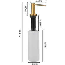 Xiaobaoyu A61220GN-ULA Altın Mutfak Lavabo Sıvı Sabunluk Sıvı Sabun Şişesi Lavabo Montaj Paslanmaz Çelik Kafa El Basın Dağıtıcı Şişe (Yurt Dışından)