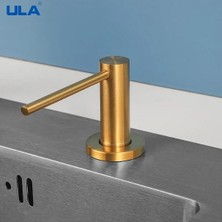 Xiaobaoyu A61220GN-ULA Altın Mutfak Lavabo Sıvı Sabunluk Sıvı Sabun Şişesi Lavabo Montaj Paslanmaz Çelik Kafa El Basın Dağıtıcı Şişe (Yurt Dışından)