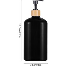 Xiaobaoyu Bottle-C-Matte Boş Şampuan Şişesi Bambu Pompa Şampuan Dispenseri Şişe Vücut Yıkama Losyonu El Sabunu Dağıtma Şişesi Banyo Sabunluk (Yurt Dışından)