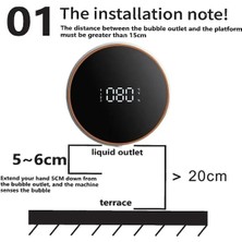 Xiaobaoyu Siyah-Akıllı Sabunluk 280ML Fotoselli Hareket Sensörü Yıkama El Cihazı 1200MAH Duvara Monte Sıvı Sabunluk (Yurt Dışından)
