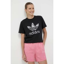 adidas Animal A Kadın Siyah Pamuklu T-Shirt