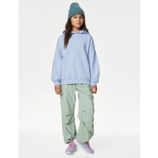 Marks & Spencer Saf Pamuklu İşleme Detaylı Paraşüt Pantolon (6-16 Yaş)