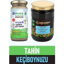 Ekoloji Market Organik Çiğ Tahin 230 gr + Organik Keçiboynuzu Özü 800 gr