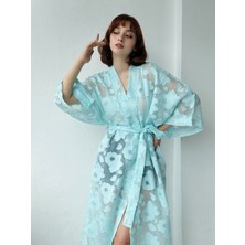 Retrobird Tasarım Kimono Kadın Açık Mavi