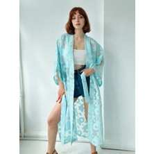 Retrobird Tasarım Kimono Kadın Açık Mavi