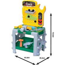 Apexma Oyuncak Eğitici Büyük Boy Tezgahlı Power Tamir Seti - Eğlenceli 33 Parça Tamir Oyun Seti
