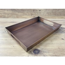 altabi Metal Sunum Tepsisi Bakır Renk 29X20 cm