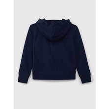 Gap Kız Çocuk Lacivert Gap Logo Fransız Havlu Kumaş Sweatshirt