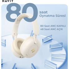 Havit H655BT Pro Hi-Res Anc Kulaküstü Bluetooth Kulaklık - 80 Saat Batarya, Aı Gürültü Önleme