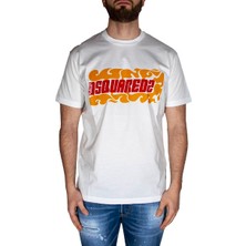 Dsquared2 Brothers Göğüs Baskılı T-Shirt