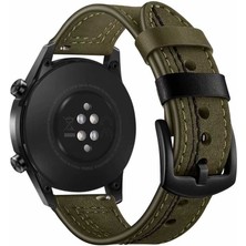 Pilanix General Mobile Gm Watch Için 22 mm Renkli Dikişli Ayarlanabilir Suni Deri Kayış-Kordon Krd-19