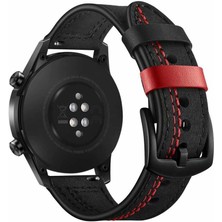 Pilanix Xiaomi Watch S1 Pro Için 22 mm Renkli Dikişli Ayarlanabilir Suni Deri Kayış-Kordon Krd-19