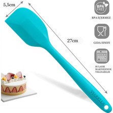 4lü Silikon Spatula Seti Yanmaz Yapışmaz Çizmez Turkuaz-Kırmızı-Fuşya-Yeşil 27cm