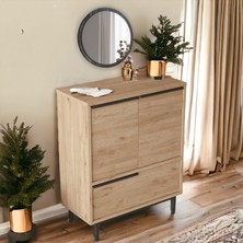 L'occi Concept Grove Aynalı 3 Kapaklı Ayakkabılık Metal Ayaklı Sepet Gv1-S