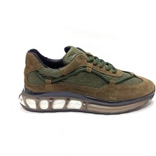 Scatto Haki Yeşil Deri Erkek Sneaker Spor Ayakkabı