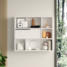 L'occi Concept Leena Duvar Rafı Kitaplık Kapaklı Beyaz La5-W
