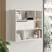 L'occi Concept Leena Duvar Rafı Kitaplık Kapaklı Beyaz La5-W