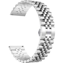 Pilanix Preo Pwatch S2 Için 22 mm Çift Renkli Ayarlanabilir Kopçalı Metal Kayış-Kordon Krd-36