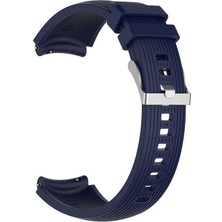 Pilanix General Mobile Gm Watch Için 22 mm Çizgili Desenli Ayarlanabilir Renkli Silikon Kayış-Kordon Krd-18