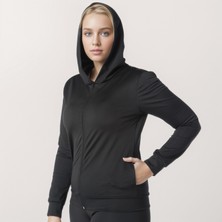 KORSEFABRİKA Trend Mood STORE Kapüşonlu Fermuarlı Uzun Kollu Sauna- Termal Üst ve Tayt Takım