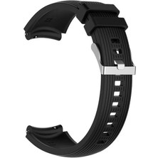 Pilanix Honor Magic Watch 2 Için 22 mm Çizgili Desenli Ayarlanabilir Renkli Silikon Kayış-Kordon Krd-18