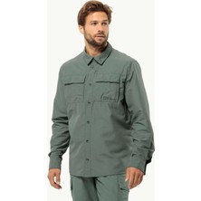 Jack Wolfskin Erkek Gömlek Barrier L/S Haki