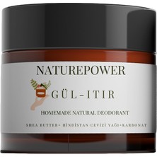 Naturepower Doğal Içerikli Alüminyum Içermeyen Gül ve Itır Kokulu Krem Deodorant 50 ml
