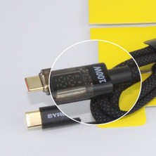 Giyitec 100 Watt Typec To Typec Şarj ve Data Kablosu Dijital Göstergeli