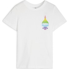 Puma Baskılı Beyaz Erkek T-Shirt 62481602-PUMA x Trolls Tee