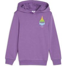 Puma Baskılı Kadın Mor Sweatshırt 62482650-PUMA x Trolls Hoodie
