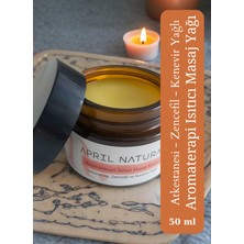 April Natural Aromaterapi Isıtıcı Masaj Kremi -Atkestanesi, Kenevir ve Zencefil Yağlı Masaj Yağı-Atkestanesi Kremi