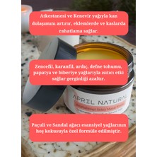 April Natural Aromaterapi Isıtıcı Masaj Kremi -Atkestanesi, Kenevir ve Zencefil Yağlı Masaj Yağı-Atkestanesi Kremi